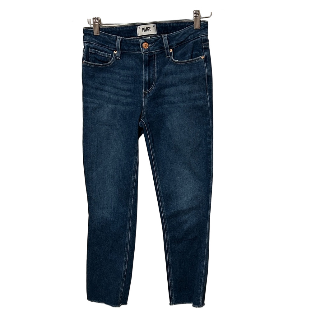 🎬PAIGE Dark Indigo Ankle Jeans amber CROP size 27 GUC